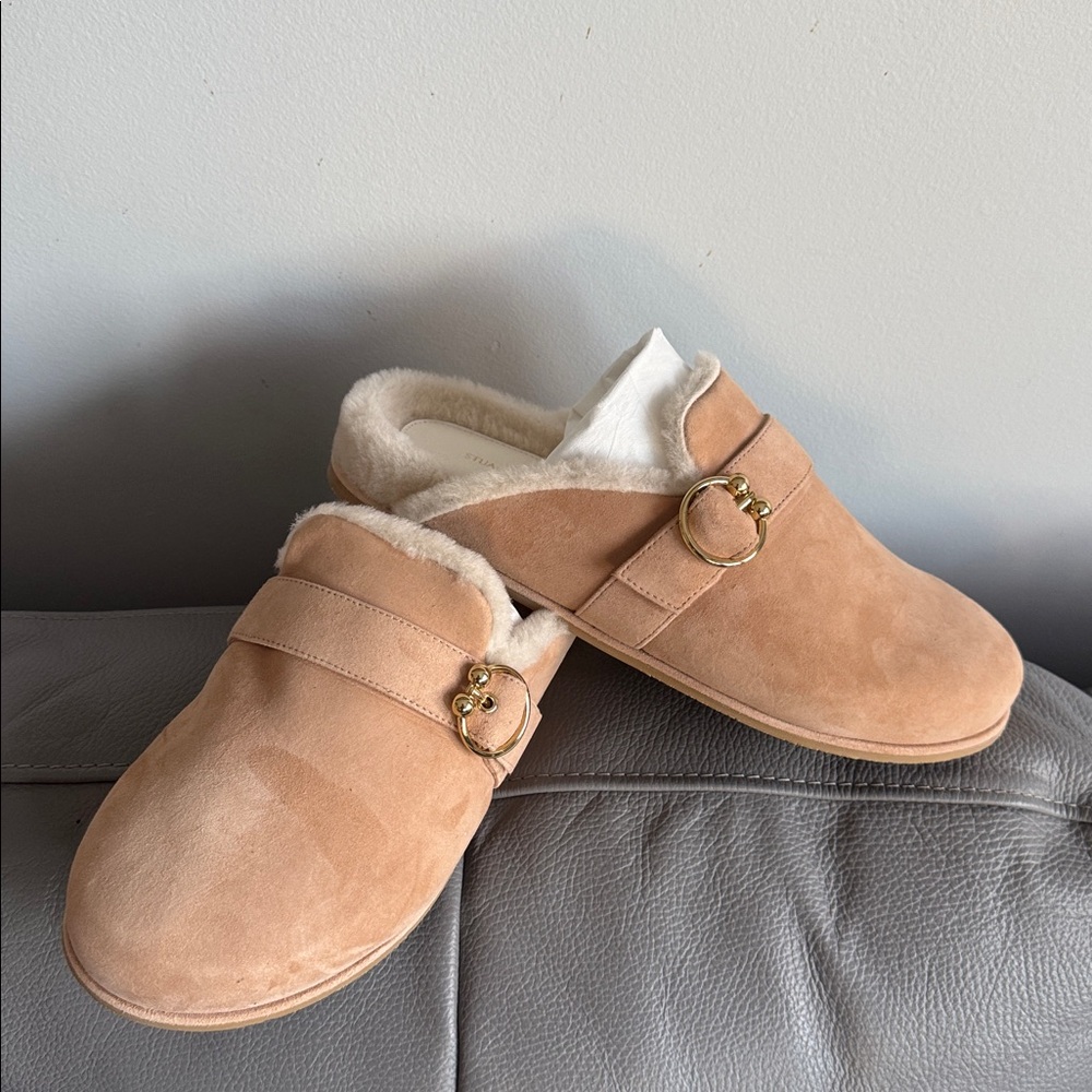 Stuart Weitzman Shearling Lined Slide Ins/Clogs